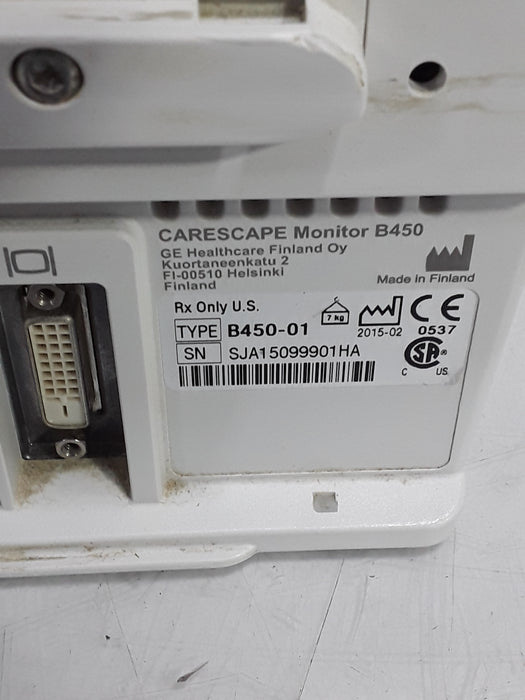 GE Healthcare Carescape B450 Critical Care Patient Monitor