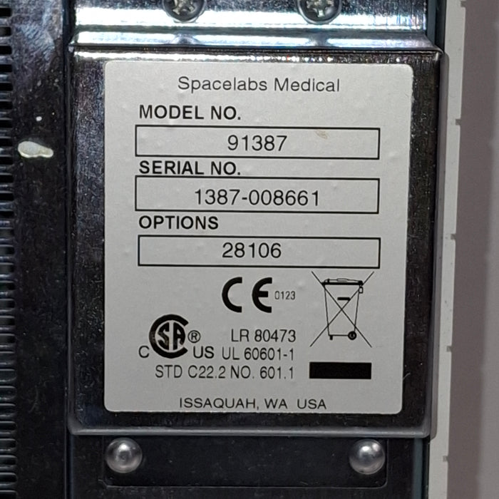 Spacelabs Healthcare Ultraview SL 91387 Patient Monitor
