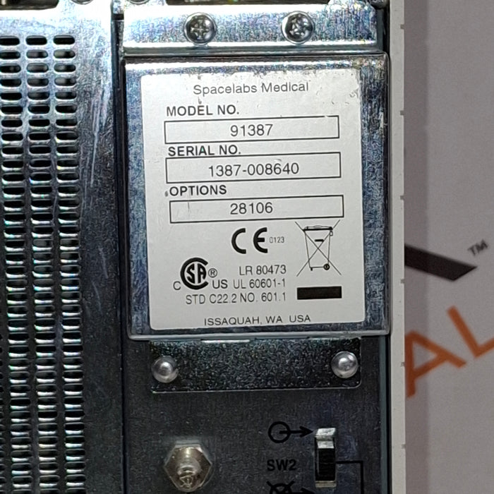 Spacelabs Healthcare Ultraview SL 91387 Patient Monitor