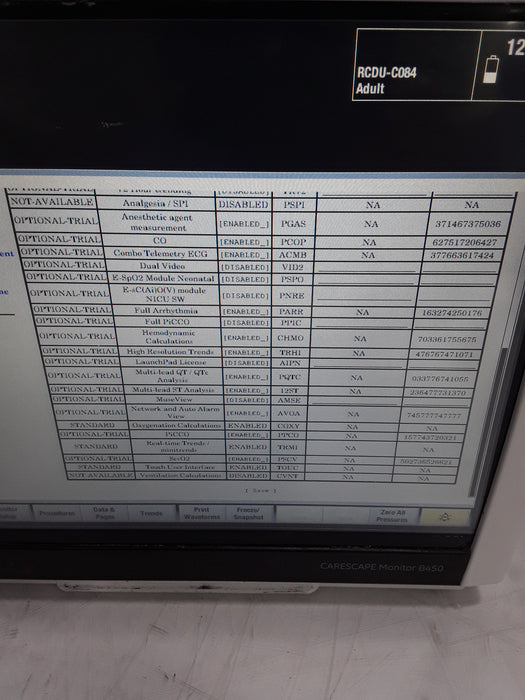 GE Healthcare Carescape B450 Critical Care Patient Monitor