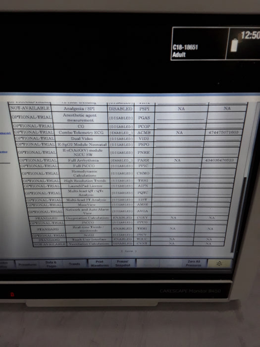 GE Healthcare Carescape B450 Critical Care Patient Monitor