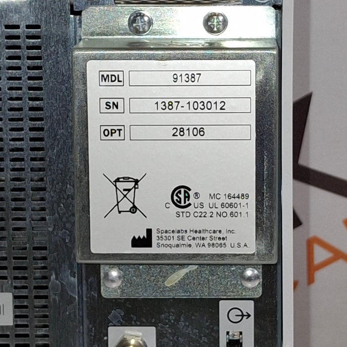 Spacelabs Healthcare Ultraview SL 91387 Patient Monitor