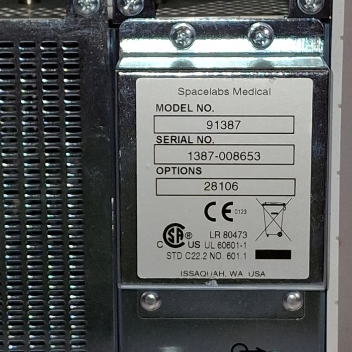 Spacelabs Healthcare Ultraview SL 91387 Patient Monitor