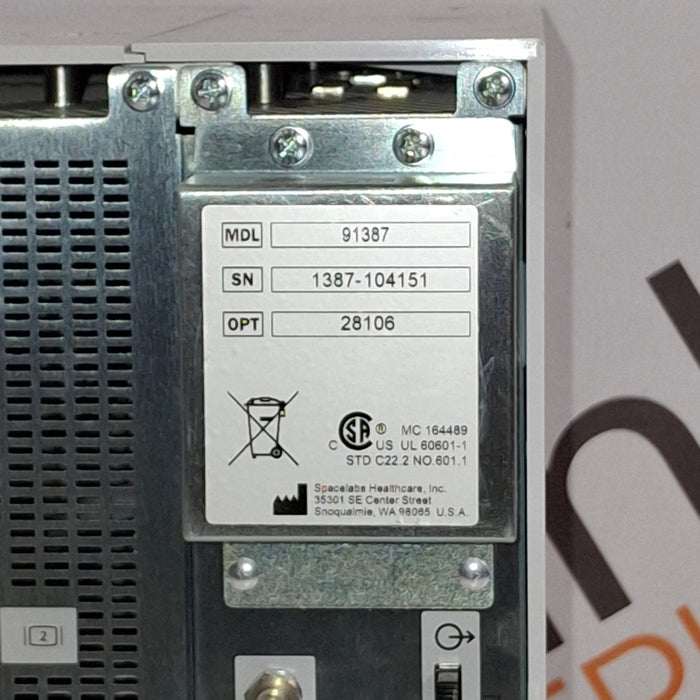 Spacelabs Healthcare Ultraview SL 91387 Patient Monitor