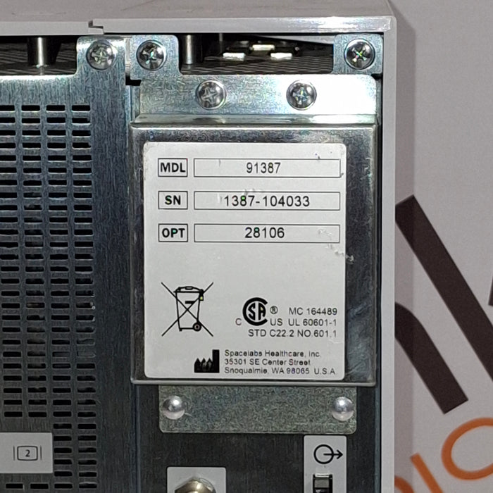 Spacelabs Healthcare Ultraview SL 91387 Patient Monitor