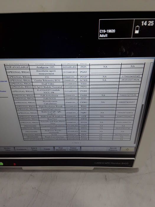 GE Healthcare Carescape B450 Critical Care Patient Monitor