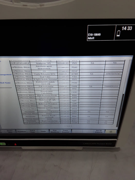 GE Healthcare Carescape B450 Critical Care Patient Monitor