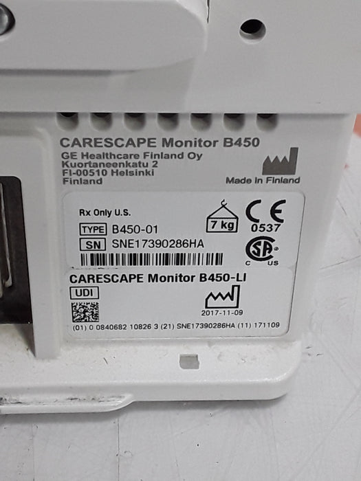 GE Healthcare Carescape B450 Critical Care Patient Monitor
