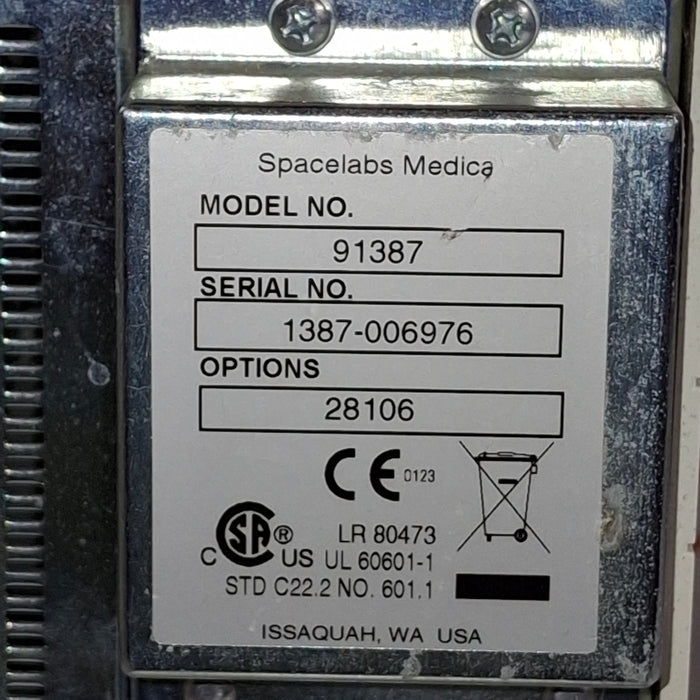 Spacelabs Healthcare Ultraview SL 91387 Patient Monitor