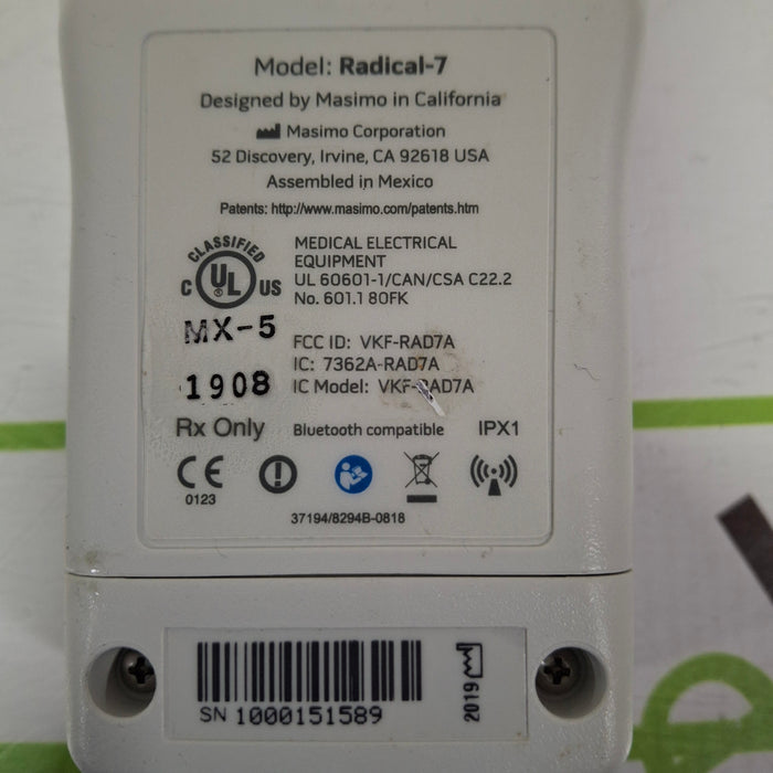 Masimo Radical 7 Pulse Oximeter w/ Base