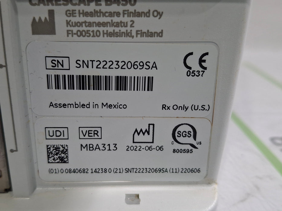 GE Healthcare Carescape B450 Patient Monitor