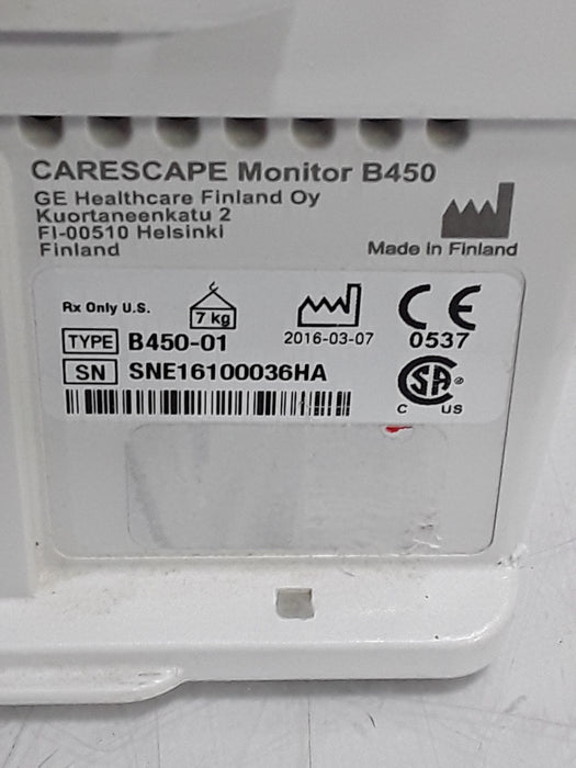 GE Healthcare Carescape B450 Critical Care Patient Monitor
