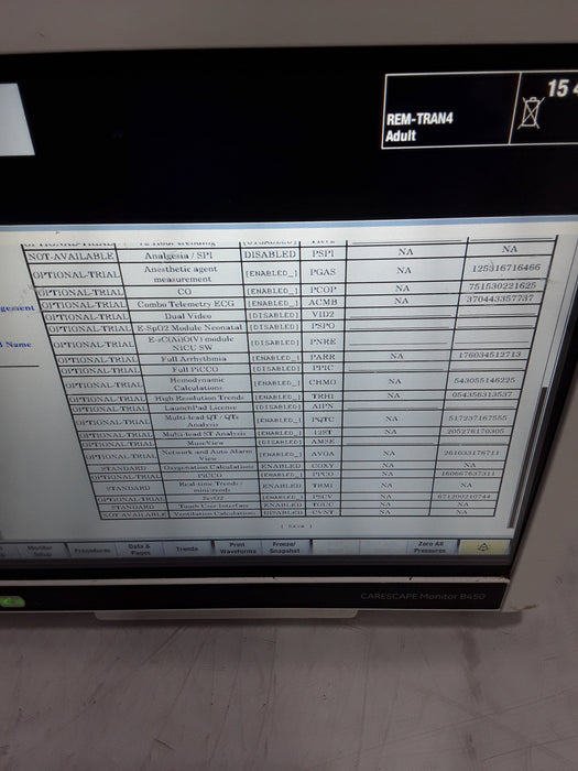 GE Healthcare Carescape B450 Critical Care Patient Monitor