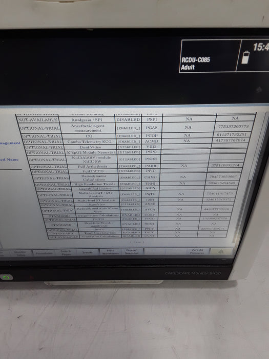 GE Healthcare Carescape B450 Critical Care Patient Monitor