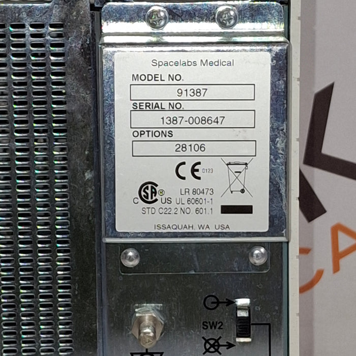 Spacelabs Healthcare Ultraview SL 91387 Patient Monitor