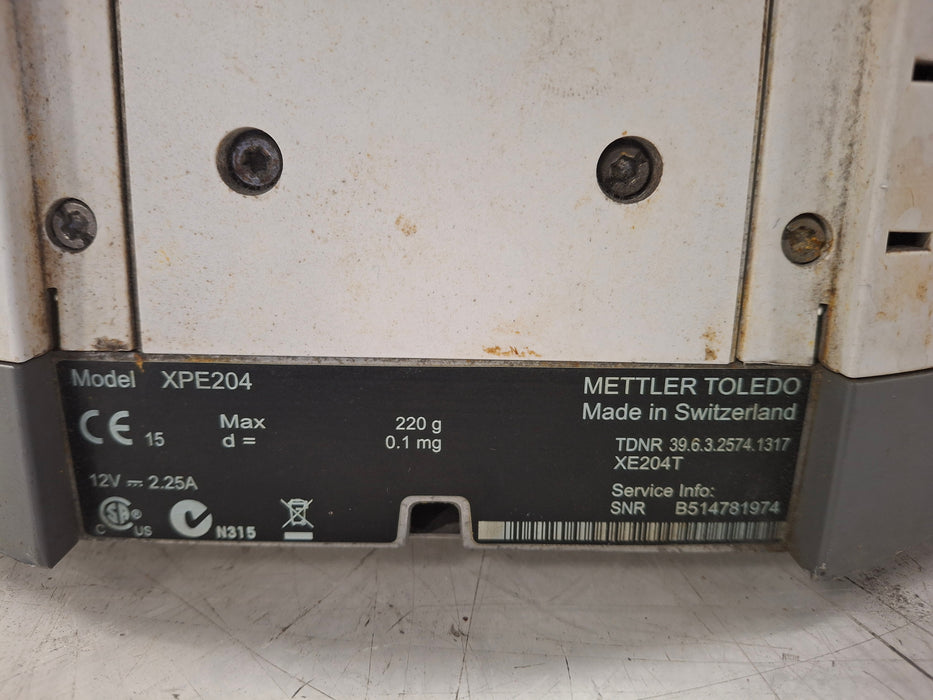 Mettler-Toledo, Inc. XPE204 Analytical Balance Scale