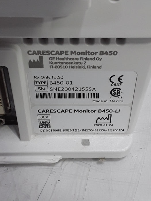 GE Healthcare Carescape B450 Critical Care Patient Monitor