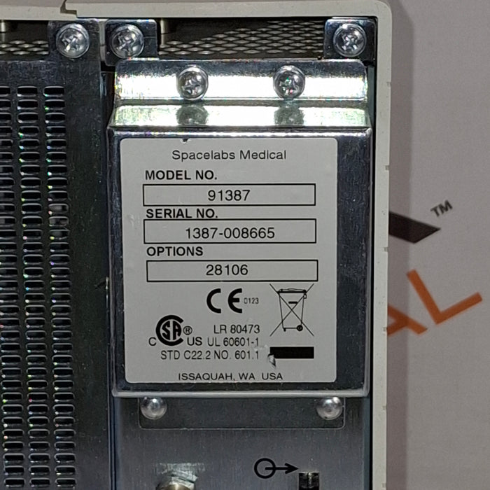 Spacelabs Healthcare Ultraview SL 91387 Patient Monitor