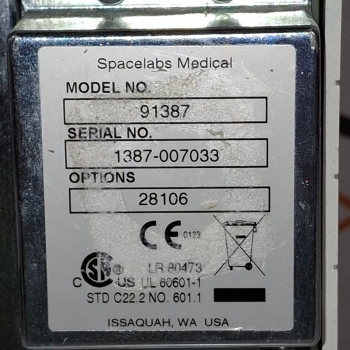 Spacelabs Healthcare Ultraview SL 91387 Patient Monitor