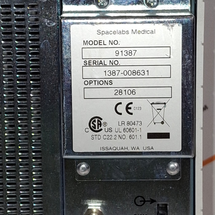 Spacelabs Healthcare Ultraview SL 91387 Patient Monitor