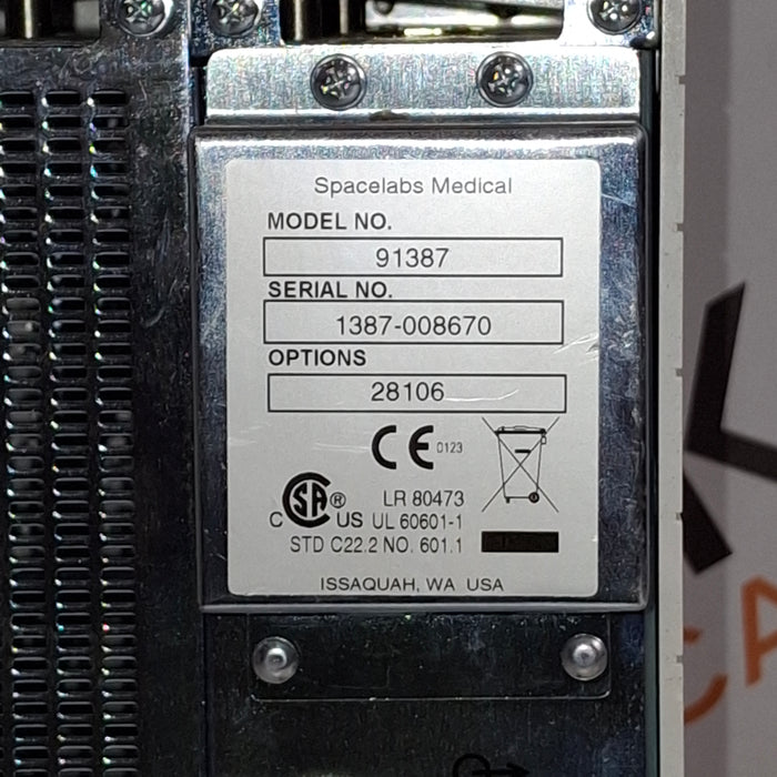 Spacelabs Healthcare Ultraview SL 91387 Patient Monitor
