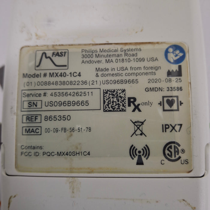 Philips MX40 1.4 ECG/SPO2 865350 Telemetry Transmitter