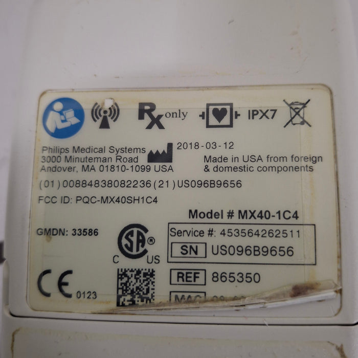 Philips MX40 1.4 ECG/SPO2 865350 Telemetry Transmitter