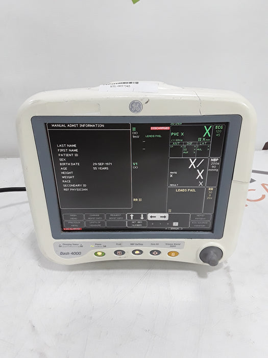GE Healthcare Dash 4000 - GE/Nellcor SpO2 Patient Monitor