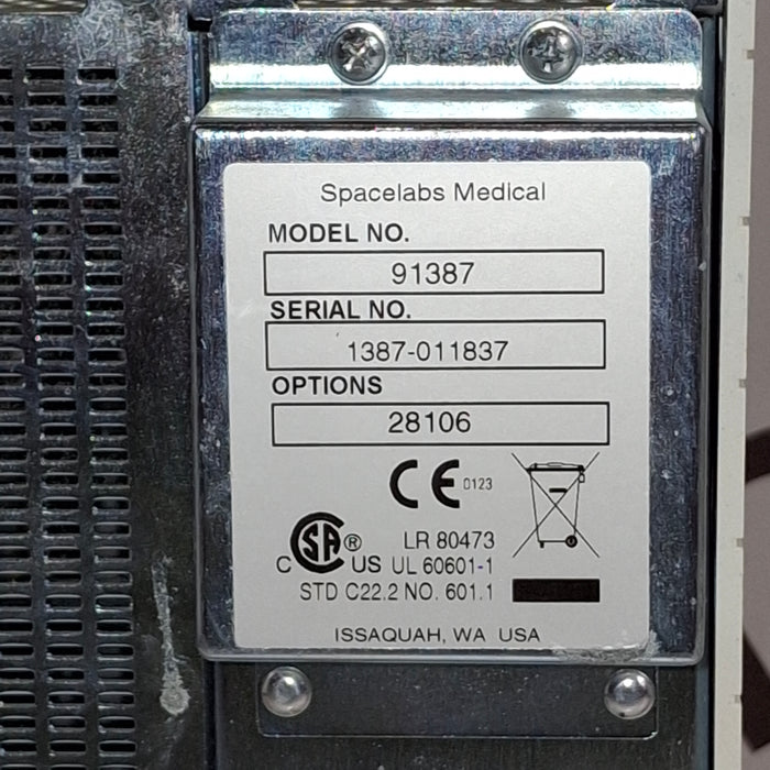Spacelabs Healthcare Ultraview SL 91387 Patient Monitor
