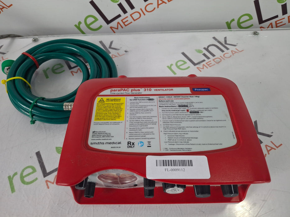 Smiths Medical Pneupac ParaPAC Plus 310 Ventilator