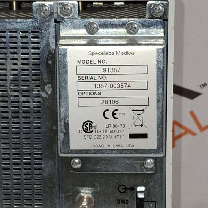 Spacelabs Healthcare Ultraview SL 91387 Patient Monitor