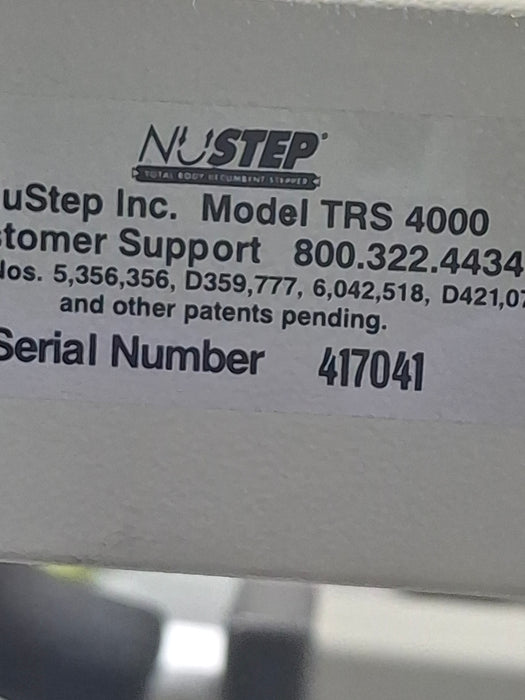 NuStep, Inc. TRS 4000 Recumbent Cross Trainer
