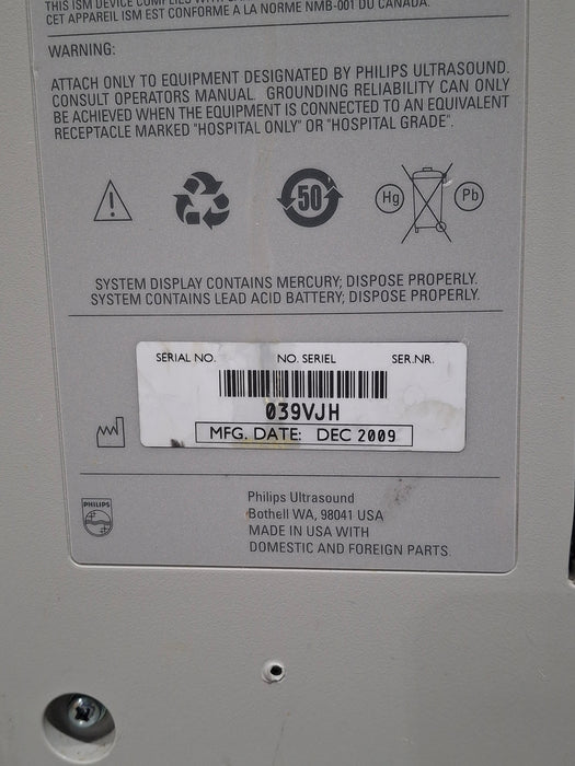 Philips IE33 F-G Cart Ultrasound