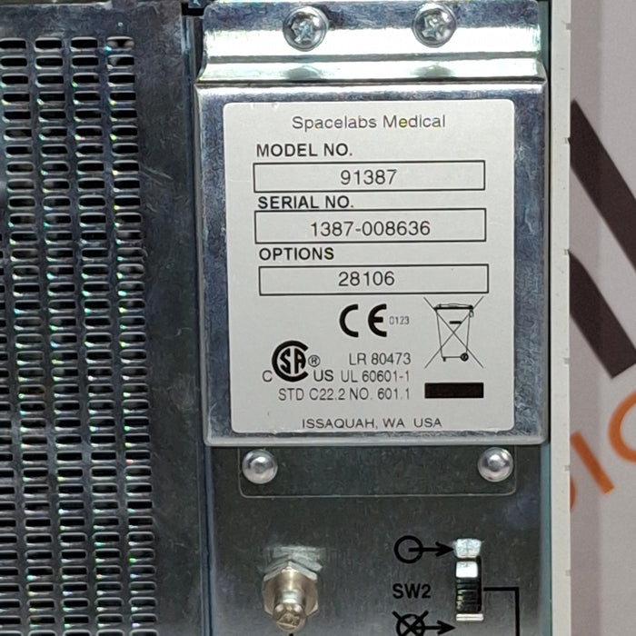 Spacelabs Healthcare Ultraview SL 91387 Patient Monitor