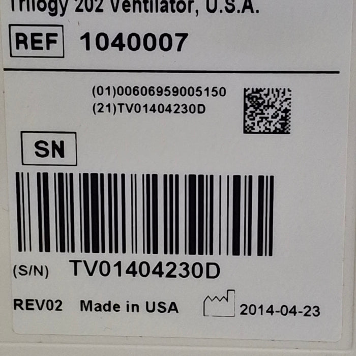 Respironics Trilogy 202 Ventilator