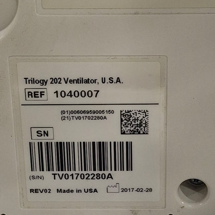 Respironics Trilogy 202 Ventilator