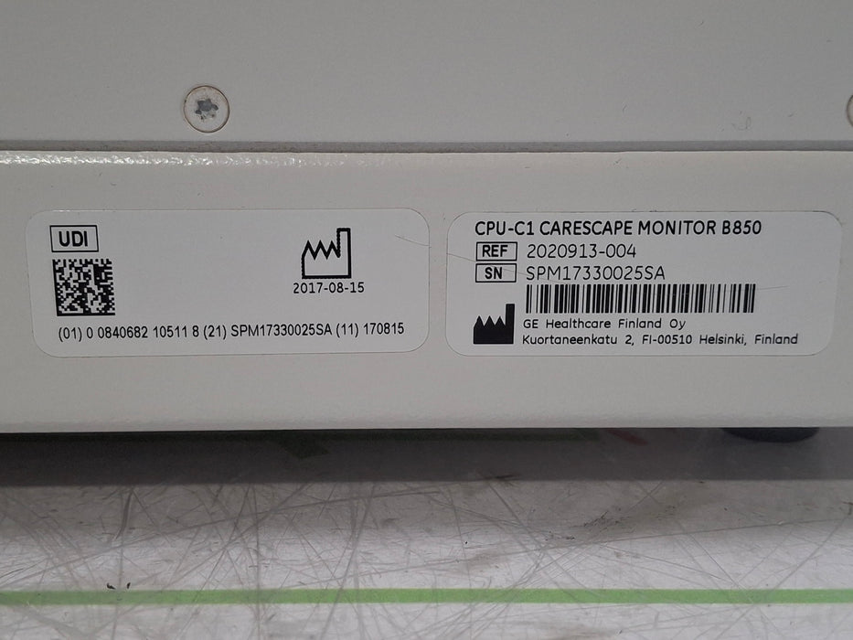 GE Healthcare Carescape B850 CPU Unit