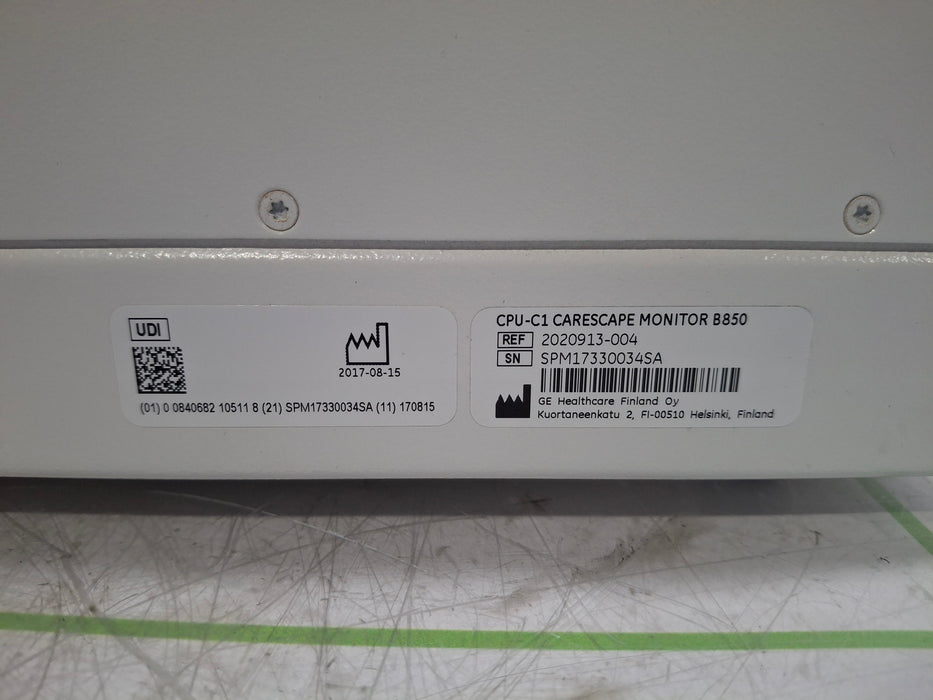 GE Healthcare Carescape B850 CPU Unit