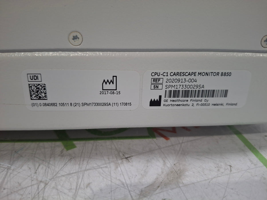 GE Healthcare Carescape B850 CPU Unit