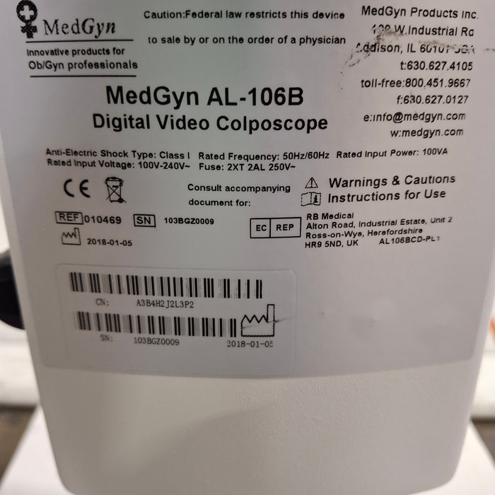 MedGyn Products AL-106B Digital Video Colposcope