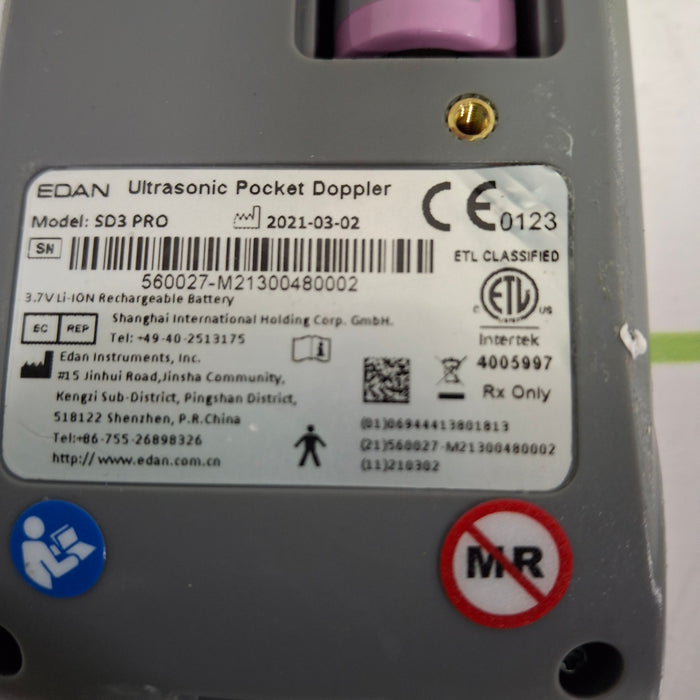 Edan SD3 Pro Ultrasonic Pocket Doppler
