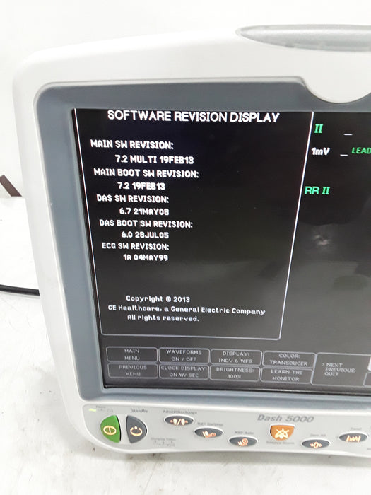 GE Healthcare Dash 5000 - GE/Nellcor SpO2 Patient Monitor