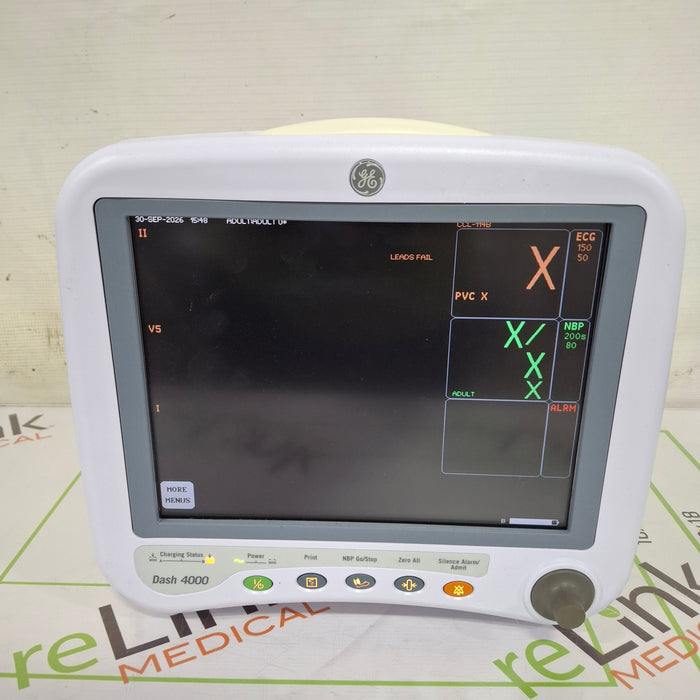 GE Healthcare Dash 4000 - GE/Nellcor SpO2 Patient Monitor