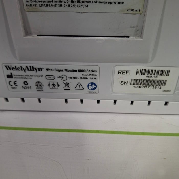 Welch Allyn Connex 6500 65MTXX - Masimo SpO2, SureTemp Vital Signs Monitor