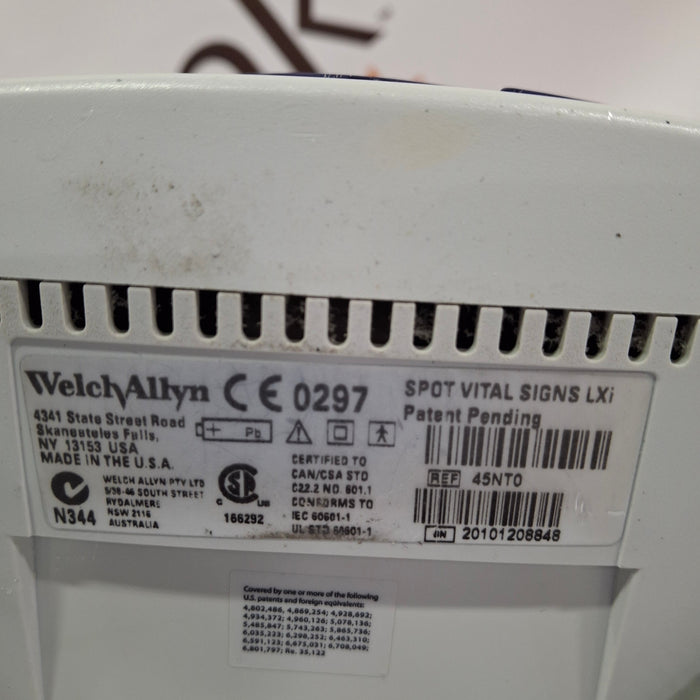 Welch Allyn Spot LXi - NIBP, SureTemp Plus, Nellcor SpO2 Vital Signs Monitor