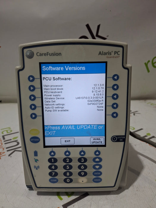 CareFusion Alaris 8015 Large Screen POC Infusion Pump