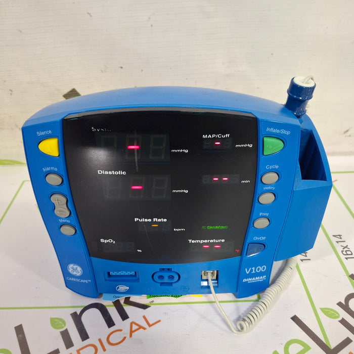 GE Healthcare Dinamap V100 - NIBP, SpO2, Temp Vital Signs Monitor