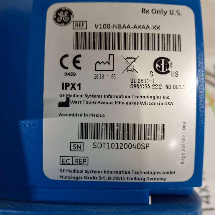 GE Healthcare Dinamap V100 - NIBP, SpO2, Temp Vital Signs Monitor
