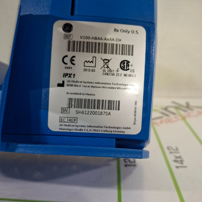 GE Healthcare Dinamap V100 - NIBP, SpO2, Temp Vital Signs Monitor