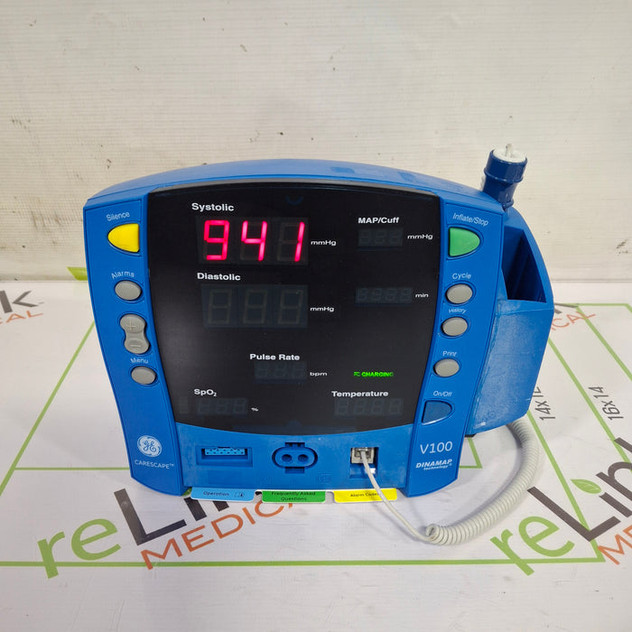 GE Healthcare Dinamap V100 - NIBP, SpO2, Temp Vital Signs Monitor
